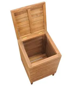 vidaXL Laundry Basket 40x40x70 cm Solid Teak Wood