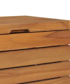 vidaXL Laundry Basket 40x40x70 cm Solid Teak Wood