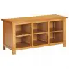 vidaXL Shoe Rack 90x37x45 cm Solid Oak Wood