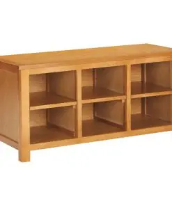 vidaXL Shoe Rack 90x37x45 cm Solid Oak Wood
