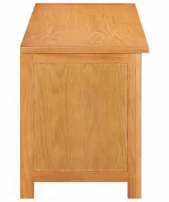 vidaXL Shoe Rack 120x37x45 cm Solid Oak Wood