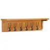 vidaXL Coat Rack 60x16x16 cm Solid Oak Wood