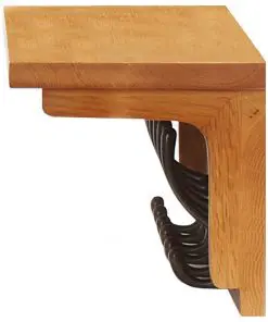 vidaXL Coat Rack 60x16x16 cm Solid Oak Wood