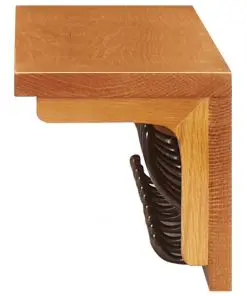 vidaXL Coat Rack 90x16x16 cm Solid Oak Wood