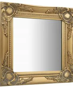 vidaXL Wall Mirror Baroque Style 40×40 cm Gold