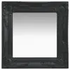 vidaXL Wall Mirror Baroque Style 40×40 cm Black