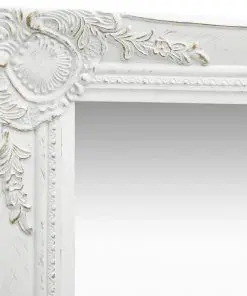 vidaXL Wall Mirror Baroque Style 50×40 cm White