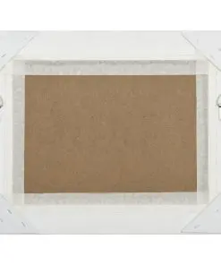 vidaXL Wall Mirror Baroque Style 50×40 cm White