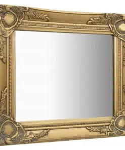 vidaXL Wall Mirror Baroque Style 50×40 cm Gold