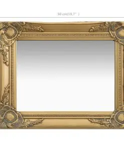 vidaXL Wall Mirror Baroque Style 50×40 cm Gold
