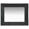 vidaXL Wall Mirror Baroque Style 50×40 cm Black