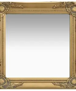 vidaXL Wall Mirror Baroque Style 50×50 cm Gold