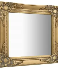 vidaXL Wall Mirror Baroque Style 50×50 cm Gold