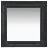 vidaXL Wall Mirror Baroque Style 50×50 cm Black