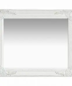 vidaXL Wall Mirror Baroque Style 50×60 cm White