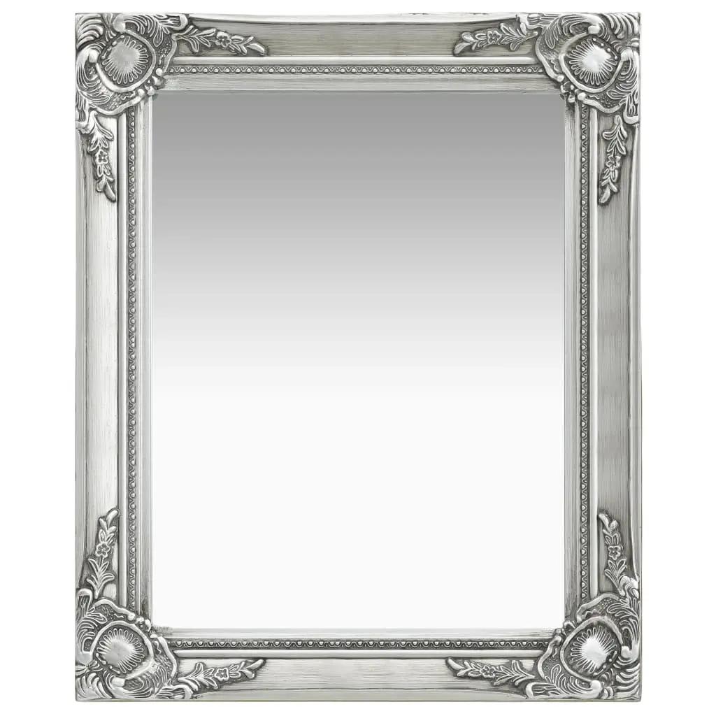 vidaXL Wall Mirror Baroque Style 50×60 cm Silver