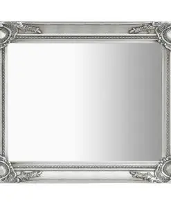 vidaXL Wall Mirror Baroque Style 50×60 cm Silver