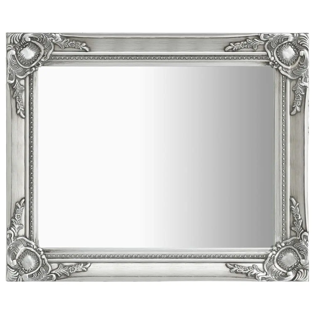vidaXL Wall Mirror Baroque Style 50×60 cm Silver