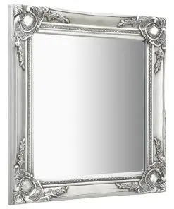 vidaXL Wall Mirror Baroque Style 50×60 cm Silver