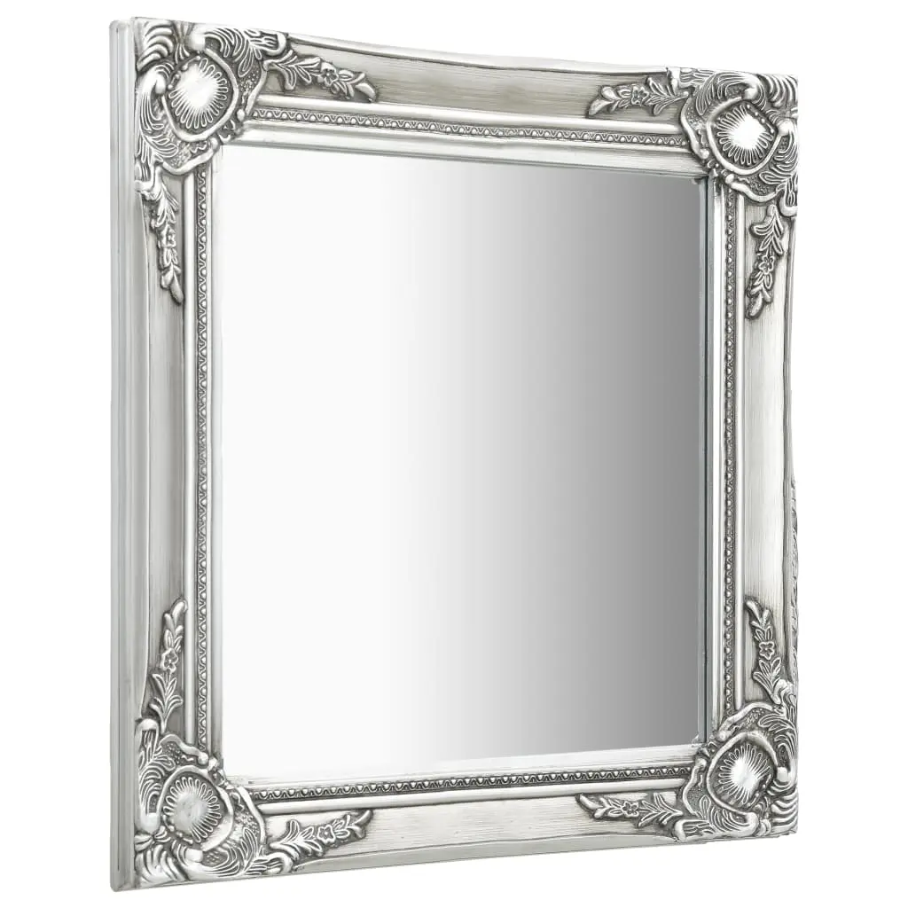 vidaXL Wall Mirror Baroque Style 50×60 cm Silver