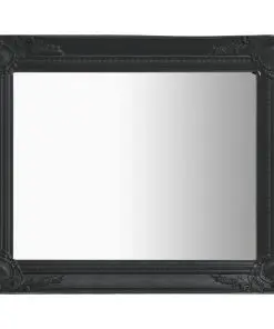 vidaXL Wall Mirror Baroque Style 50×60 cm Black