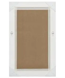 vidaXL Wall Mirror Baroque Style 50×80 cm White