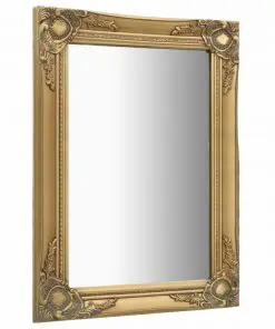 vidaXL Wall Mirror Baroque Style 50×80 cm Gold