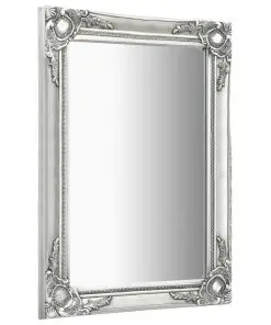 vidaXL Wall Mirror Baroque Style 50×80 cm Silver