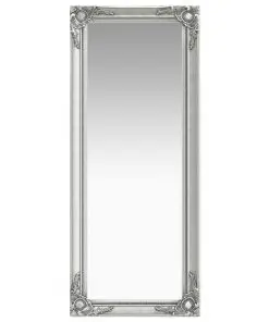 vidaXL Wall Mirror Baroque Style 50×120 cm Silver