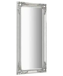 vidaXL Wall Mirror Baroque Style 50×120 cm Silver
