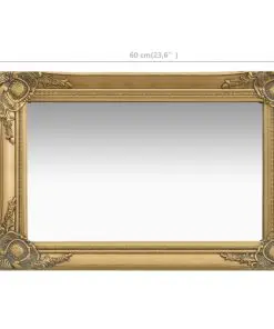 vidaXL Wall Mirror Baroque Style 60×40 cm Gold