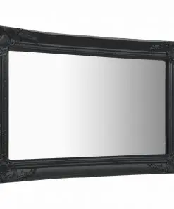 vidaXL Wall Mirror Baroque Style 60×40 cm Black
