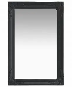 vidaXL Wall Mirror Baroque Style 60×40 cm Black