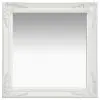 vidaXL Wall Mirror Baroque Style 60×60 cm White