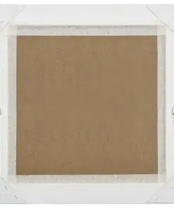 vidaXL Wall Mirror Baroque Style 60×60 cm White