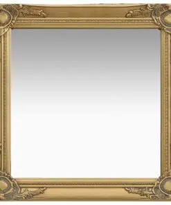 vidaXL Wall Mirror Baroque Style 60×60 cm Gold