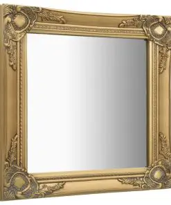 vidaXL Wall Mirror Baroque Style 60×60 cm Gold