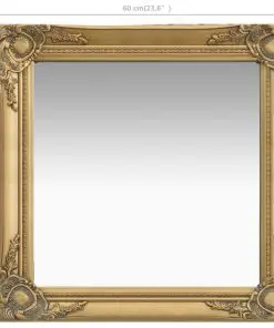 vidaXL Wall Mirror Baroque Style 60×60 cm Gold