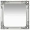 vidaXL Wall Mirror Baroque Style 60×60 cm Silver