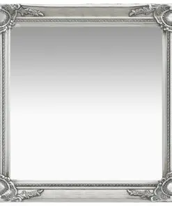 vidaXL Wall Mirror Baroque Style 60×60 cm Silver