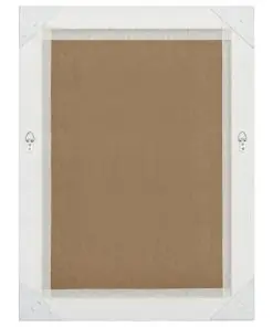 vidaXL Wall Mirror Baroque Style 60×80 cm White