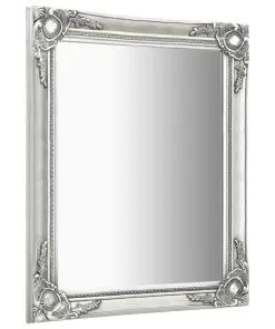 vidaXL Wall Mirror Baroque Style 60×80 cm Silver