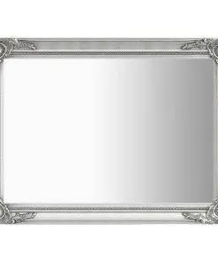 vidaXL Wall Mirror Baroque Style 60×80 cm Silver