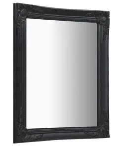 vidaXL Wall Mirror Baroque Style 60×80 cm Black