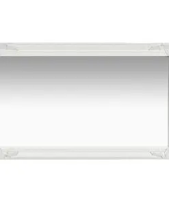 vidaXL Wall Mirror Baroque Style 60×100 cm White