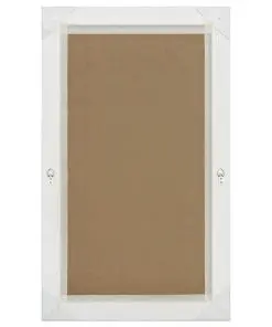 vidaXL Wall Mirror Baroque Style 60×100 cm White