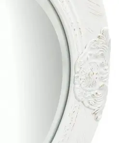 vidaXL Wall Mirror Baroque Style 50 cm White