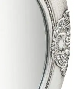 vidaXL Wall Mirror Baroque Style 50 cm Silver