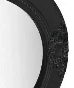 vidaXL Wall Mirror Baroque Style 50 cm Black