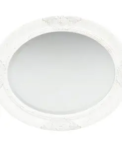 vidaXL Wall Mirror Baroque Style 50×60 cm White